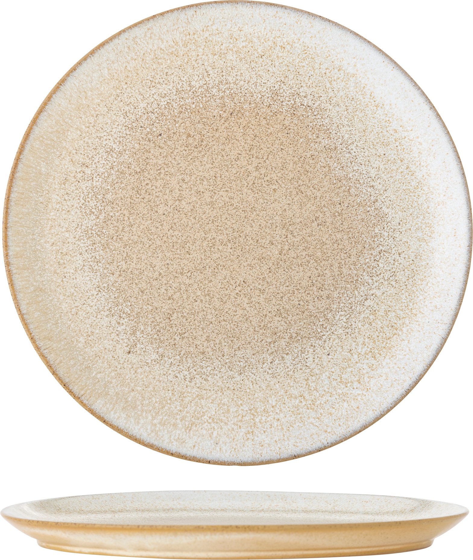 Talerz obiadowy Paula 26,5 cm beżowo-szary