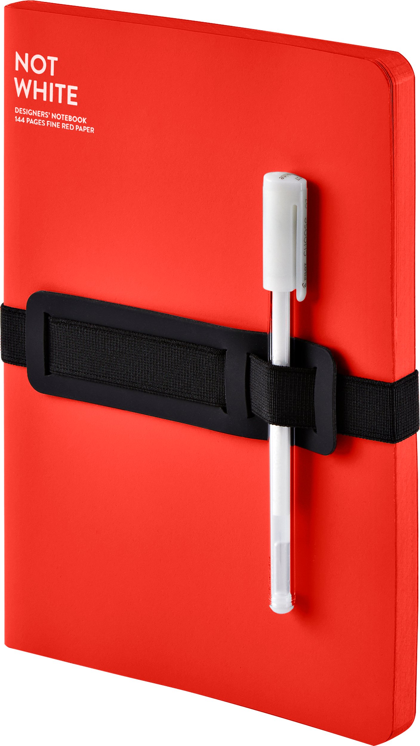 Notes gładki Not White L 144 strony czerwony 120 g/m²