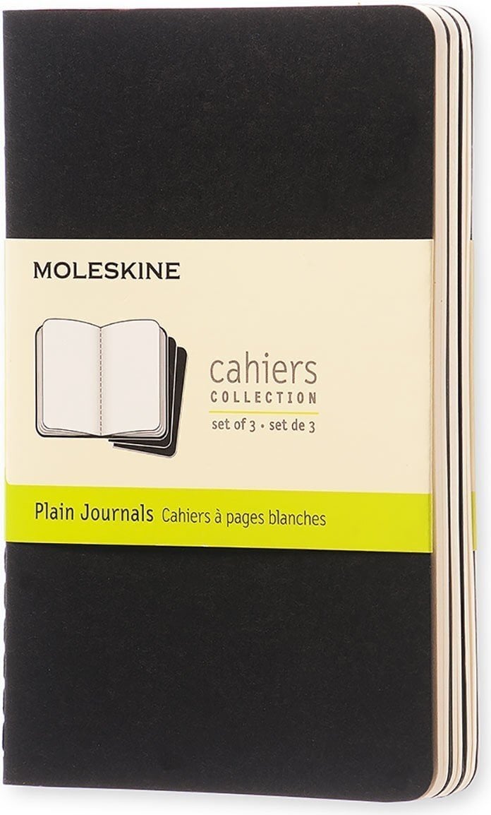 Zeszyty gładkie Moleskine Cahier Journals P czarne 3 szt.