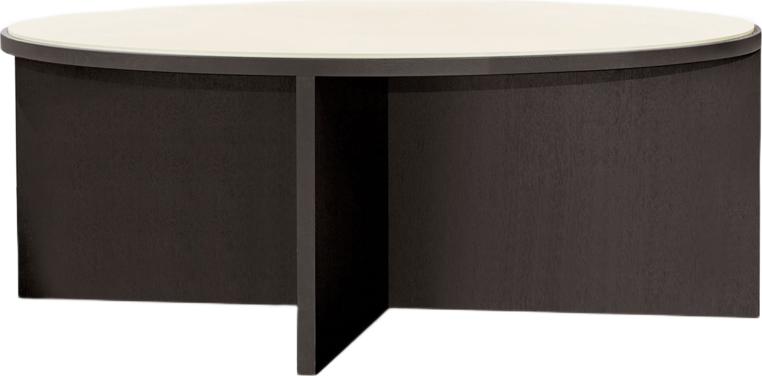 Stół z płóciennym blatem Cici 180 cm beżowo-brązowy ciemny dąb