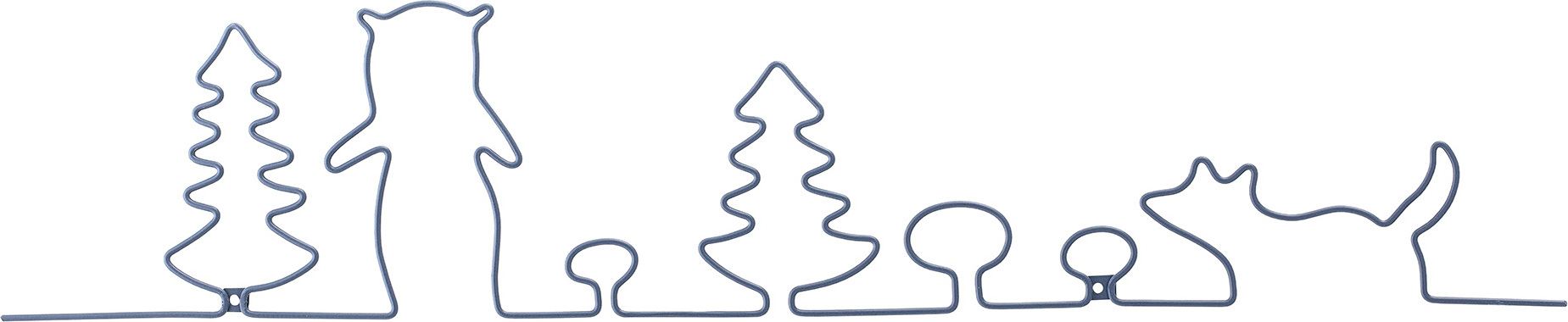 Dekoracja ścienna metalowa Bloomingville Mini las