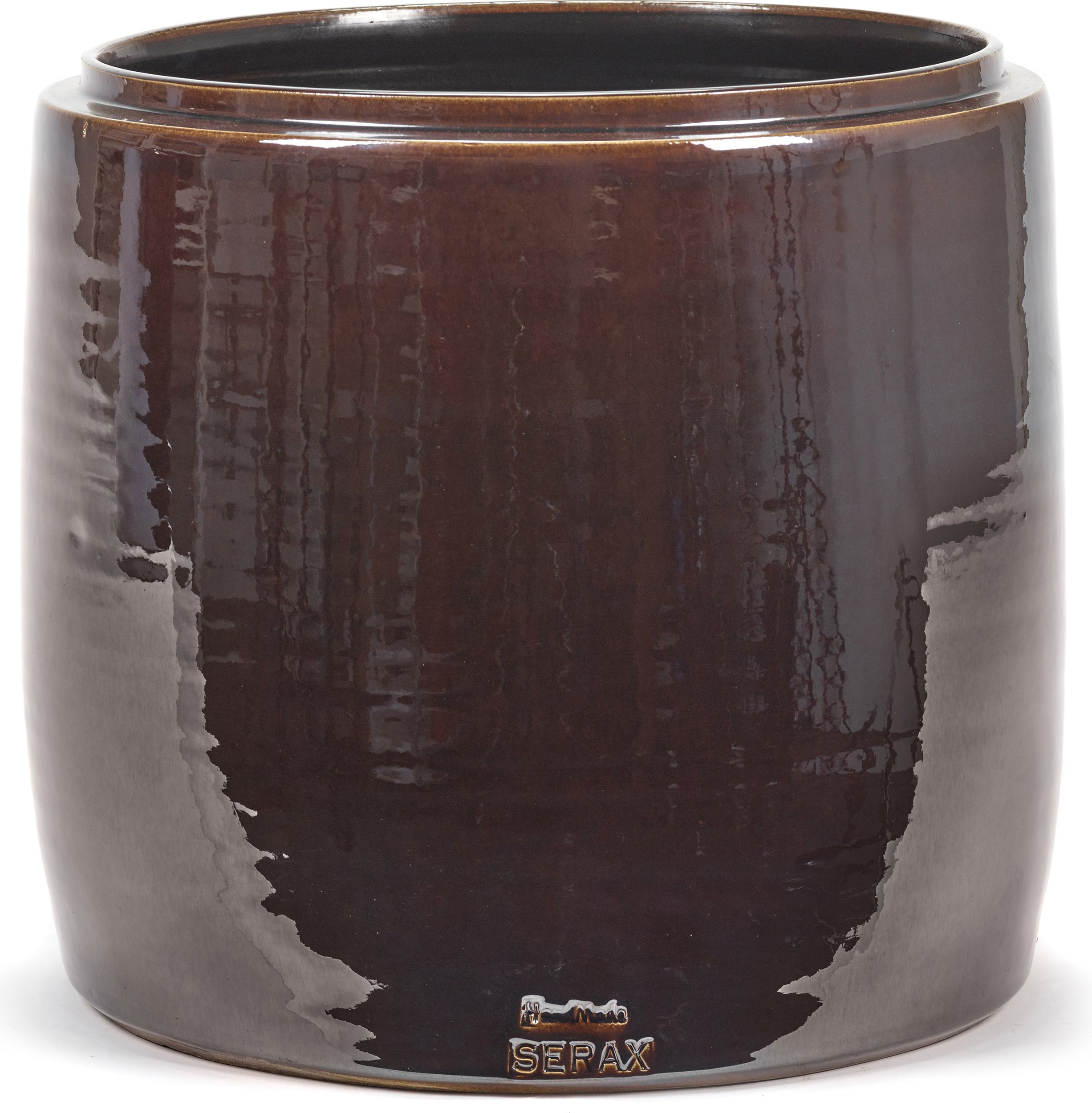 Osłonka na doniczkę Glazed Shades 22 cm brązowa