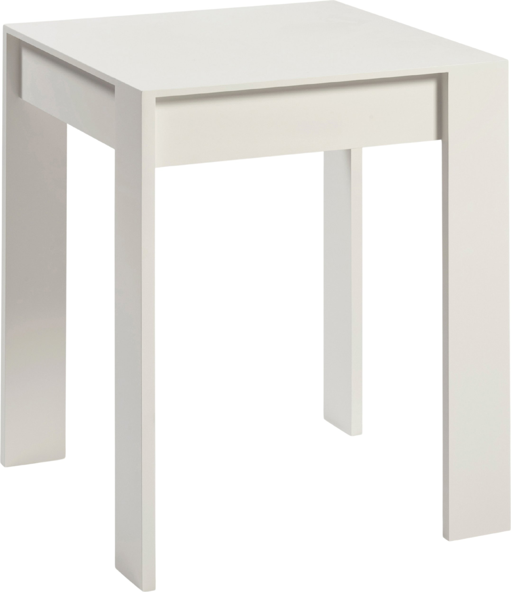 Stolik boczny Malé 56 x 56 cm biały drewno bukowe