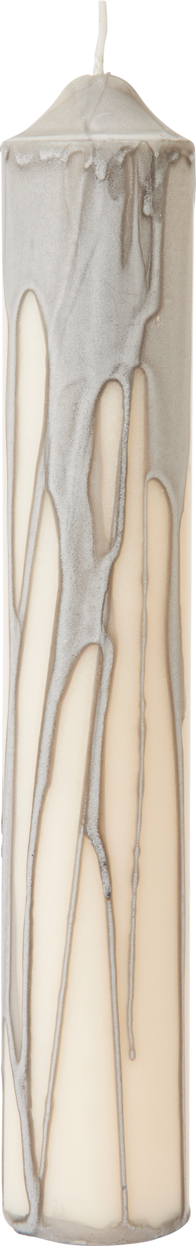 Świeca Dryp Pillar 30 cm szara