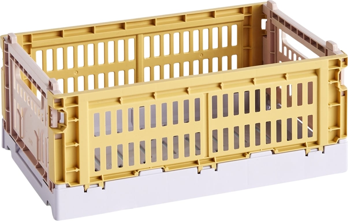 Skrzynka Colour Crate Mix S żółto-fioletowa