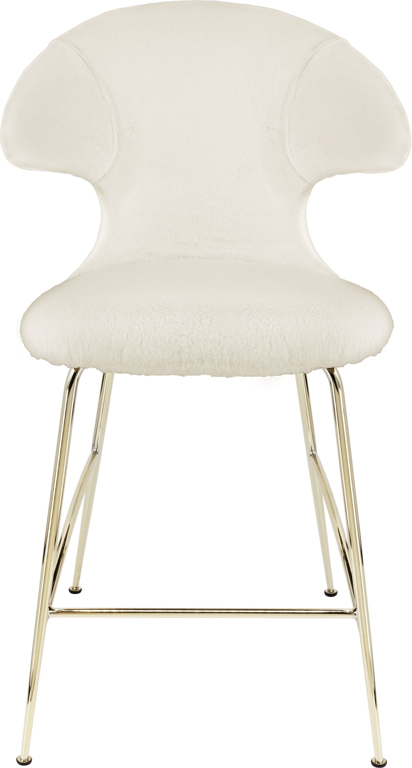 Krzesło Time Flies Teddy 102 cm białe na mosiężnych nogach