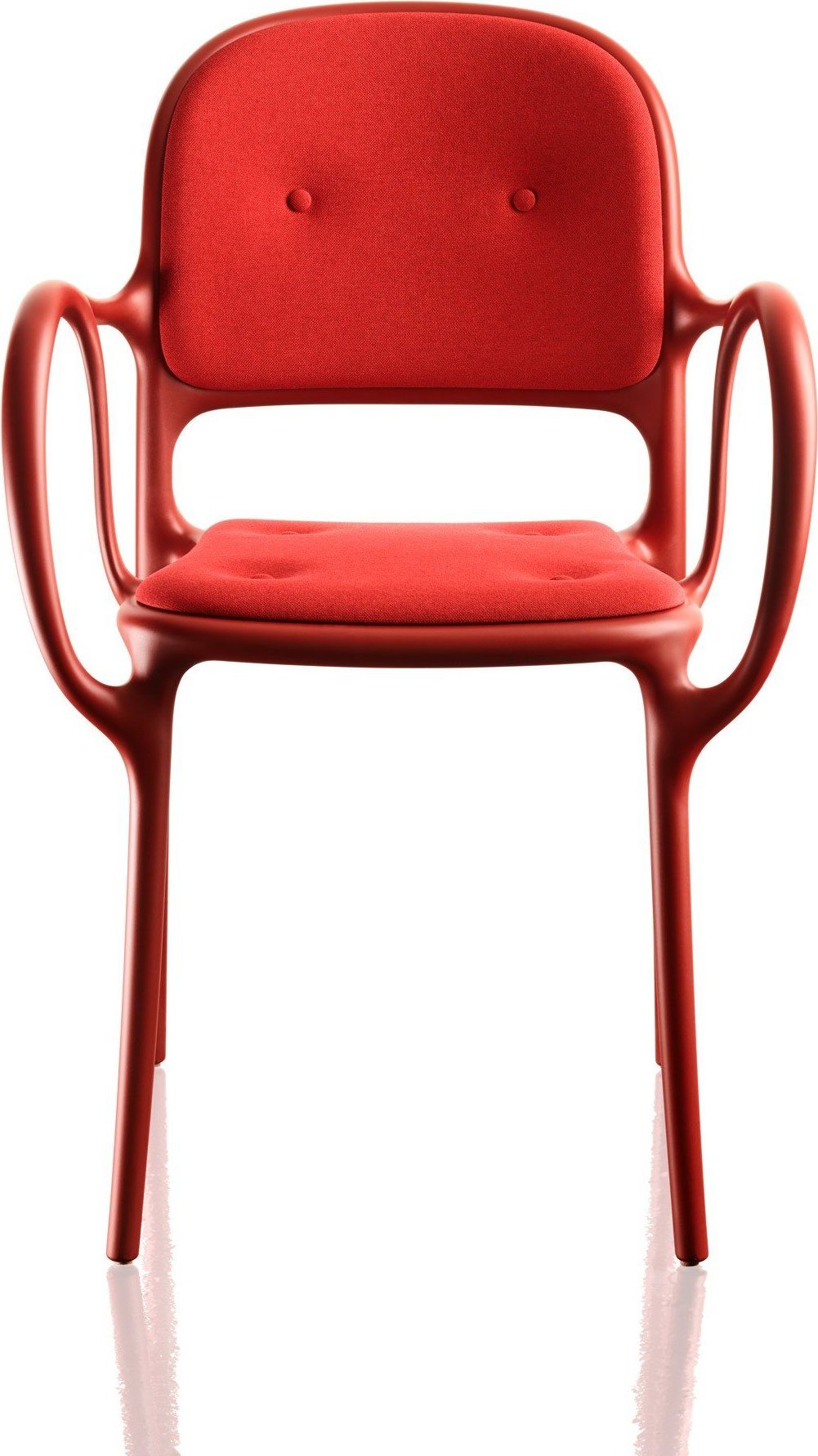 Krzesło Mila tapicerowane czerwone