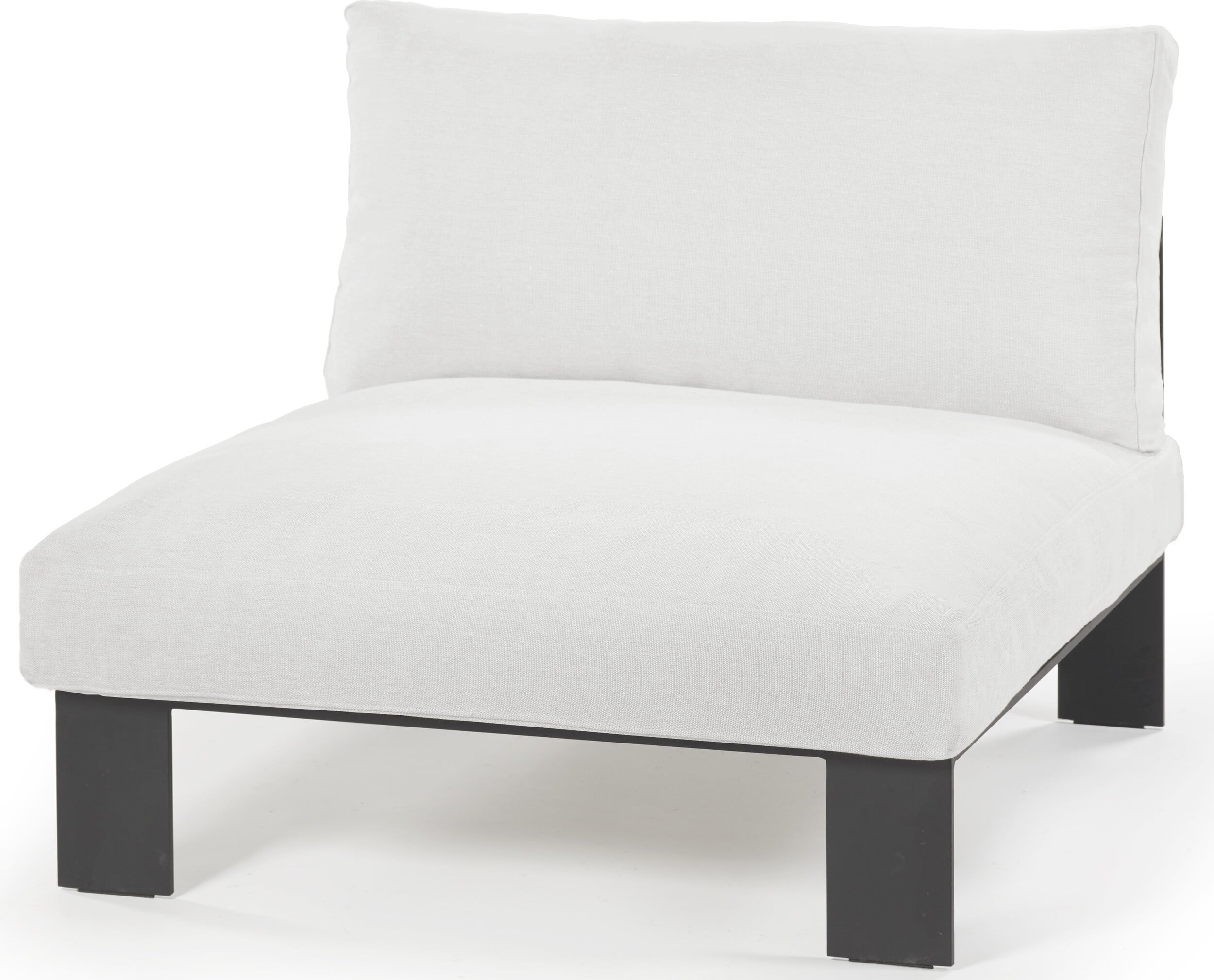 Sofa modułowa ogrodowa jednoosobowa Serax 95 cm biała