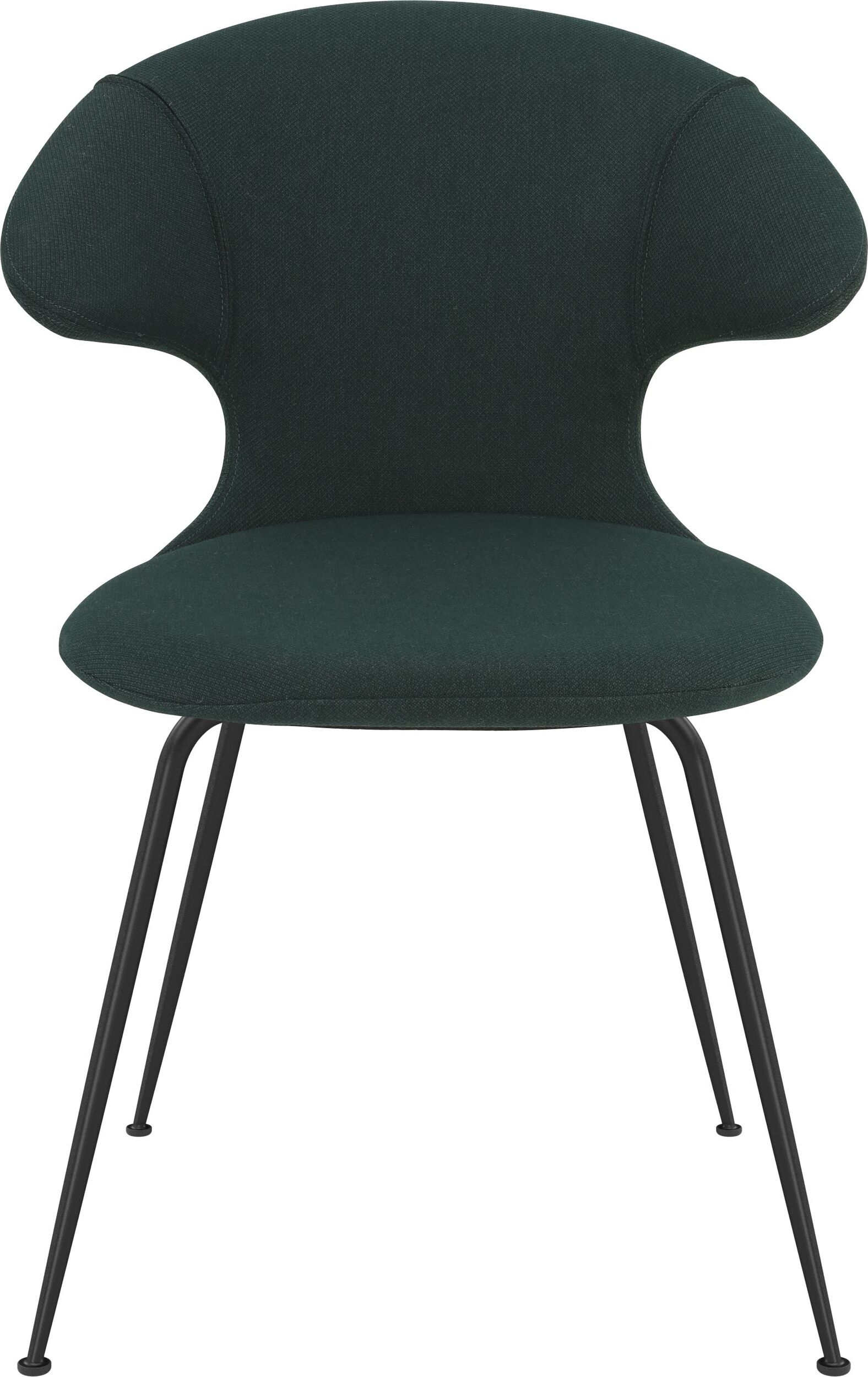 Krzesło Time Flies ciemnozielone na czarnych nogach