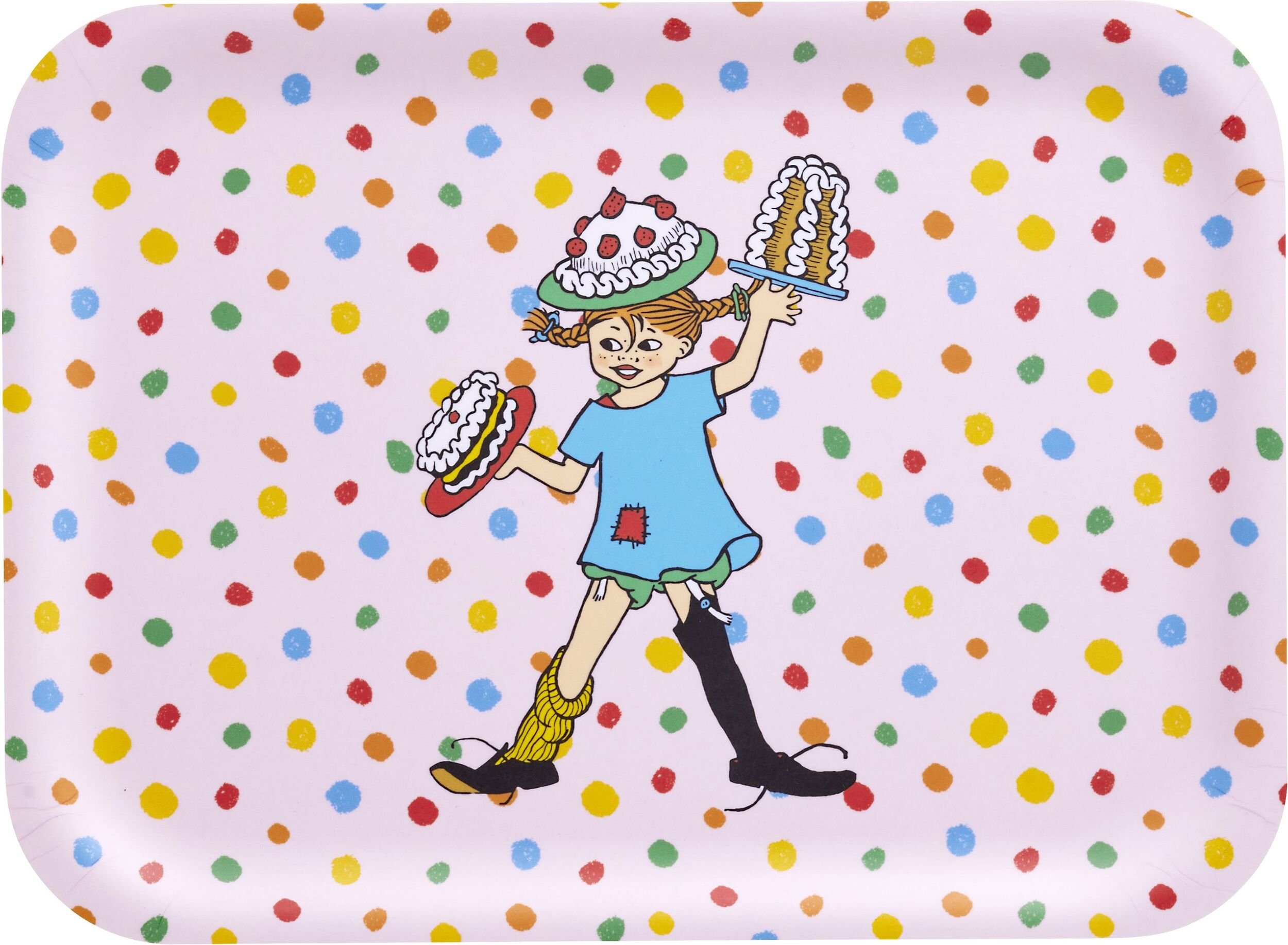 Taca do serwowania Muurla Pippi Pończoszanka Pippi's Birthday 20 x 27 cm