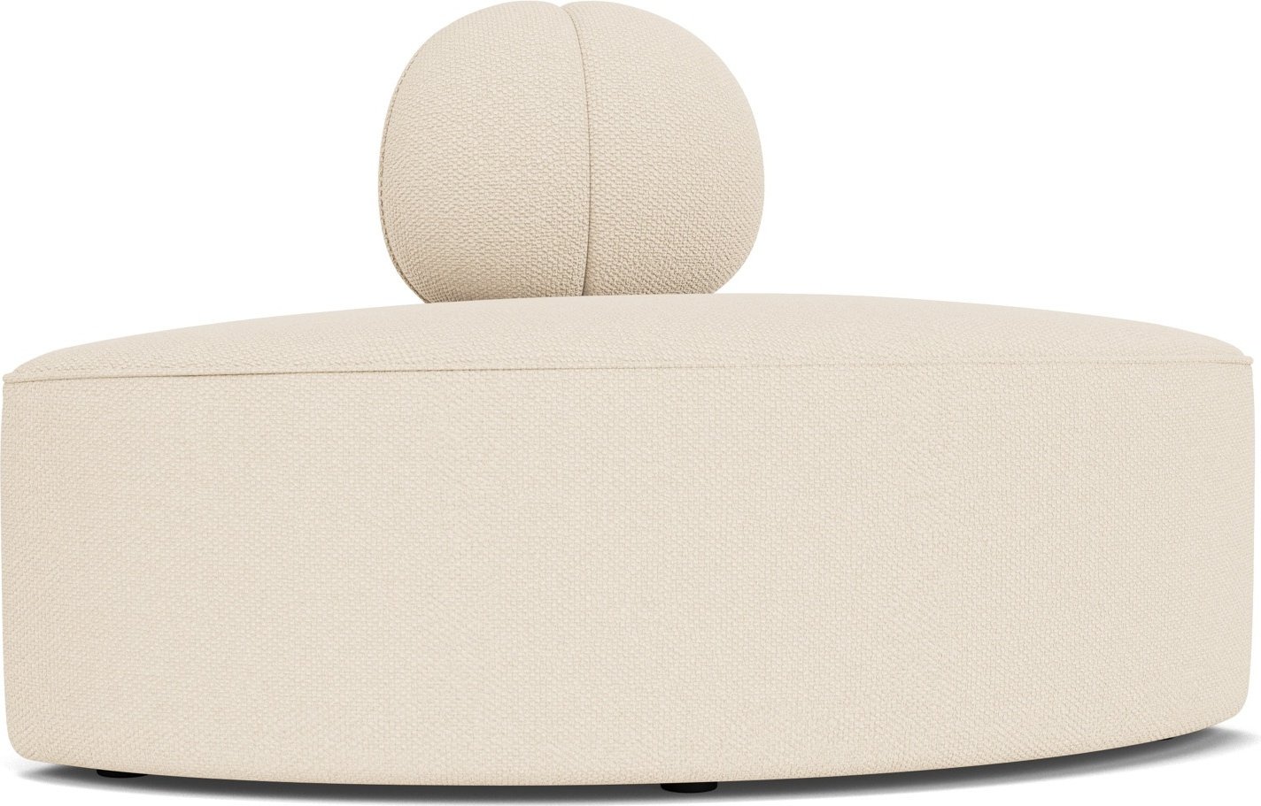 Narożnik lewostronny sofy modułowej Eave Seamline Convex kremowy
