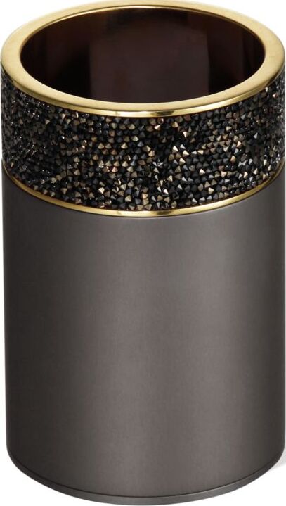 Kubek na szczoteczki do zębów Rocks ciemny metal mat-złoty
