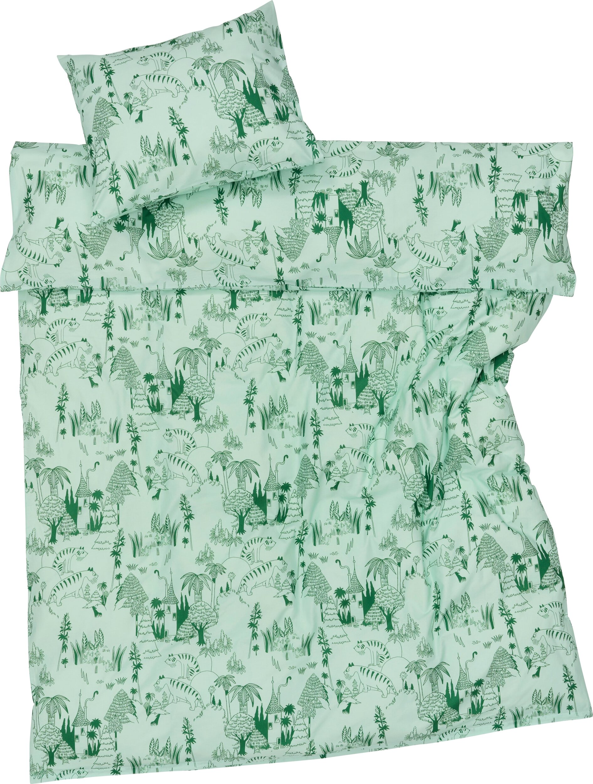 Pościel Arabia Finland Muminki Garden Party 150 x 210 cm z poszewką na poduszkę 50 x 60 cm