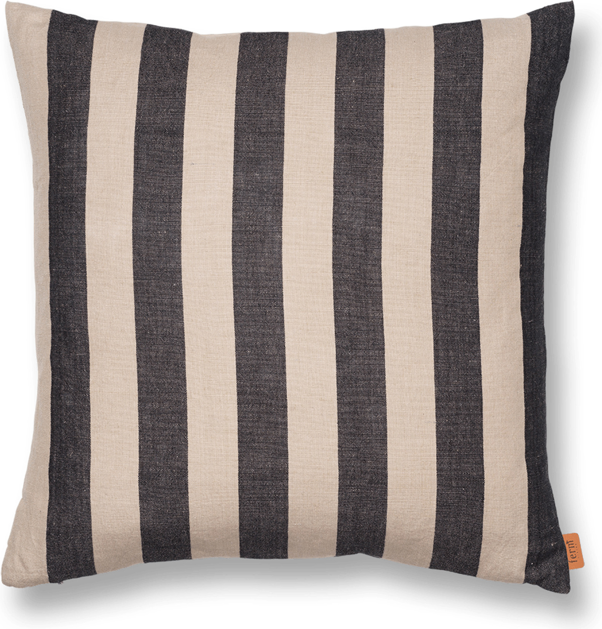 Poduszka dekoracyjna Grand w paski czarno-beżowa
