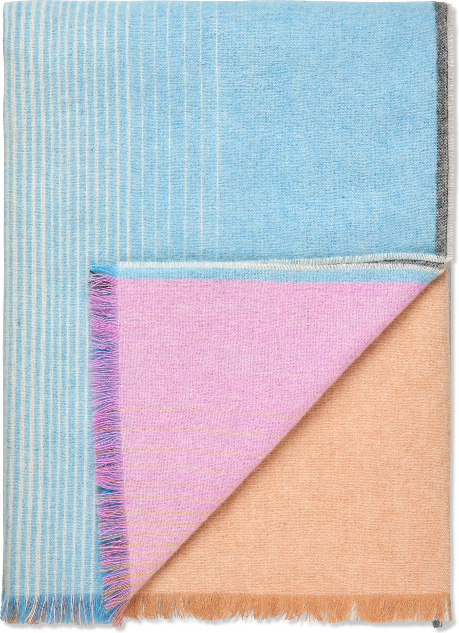 Koc Carte Postale 130 x 200 cm niebiesko-różowy