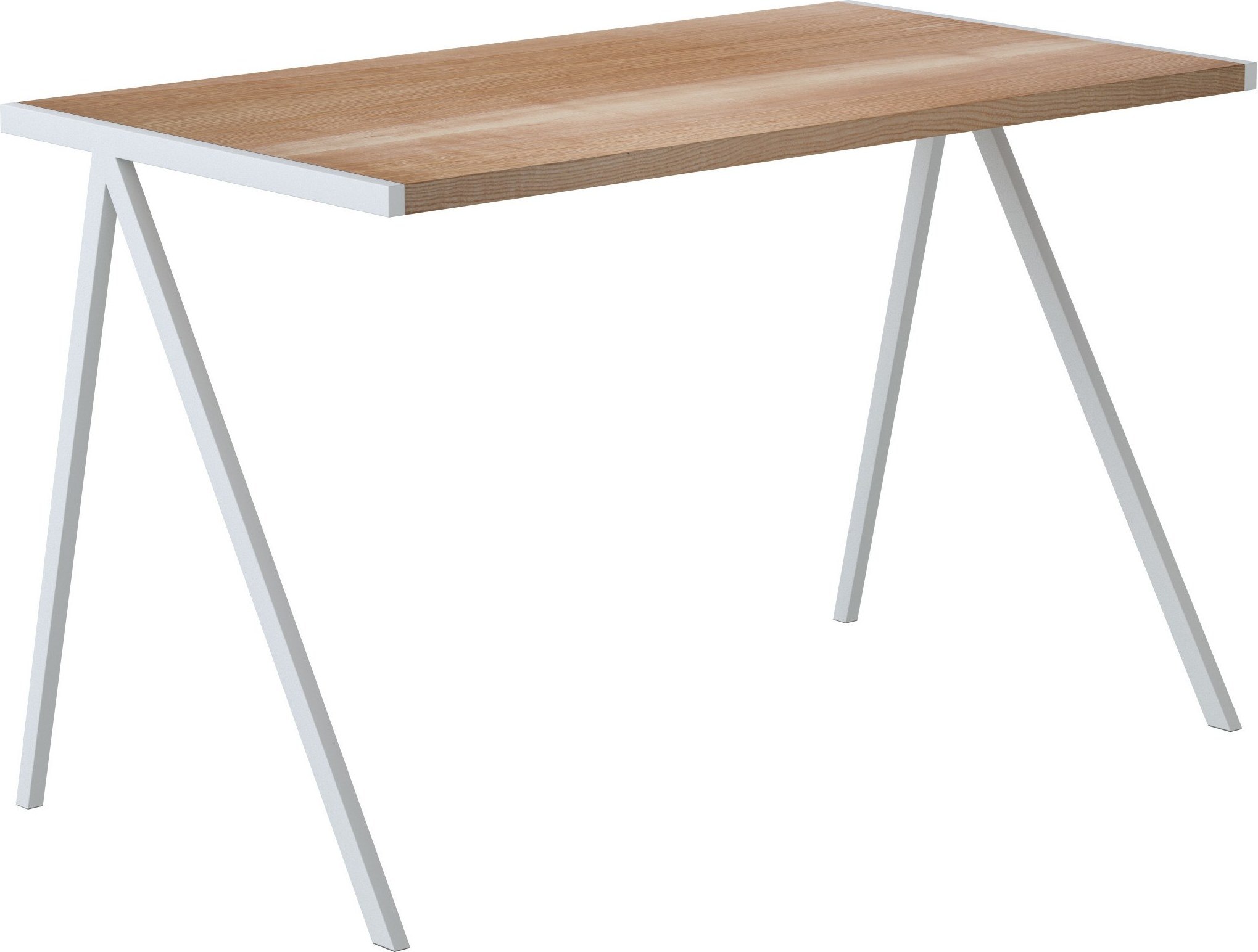 Biurko elg dębowy blat biała rama