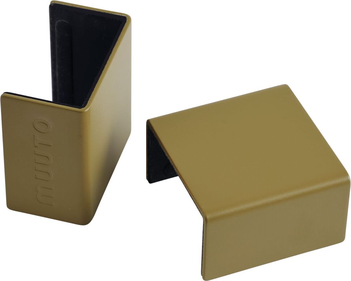 Klipsy do półek modułowych Stacked brązowozielone 2 szt.