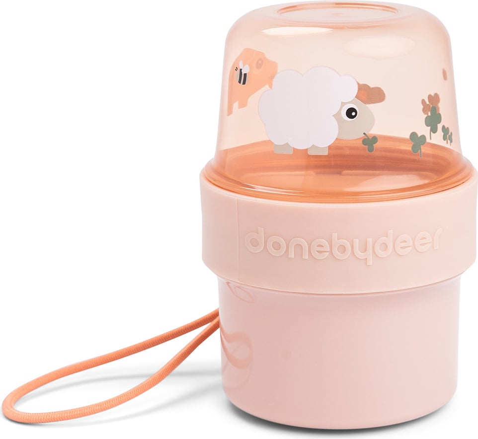 Pojemnik na przekąski Tiny farm S różowy dwustronny