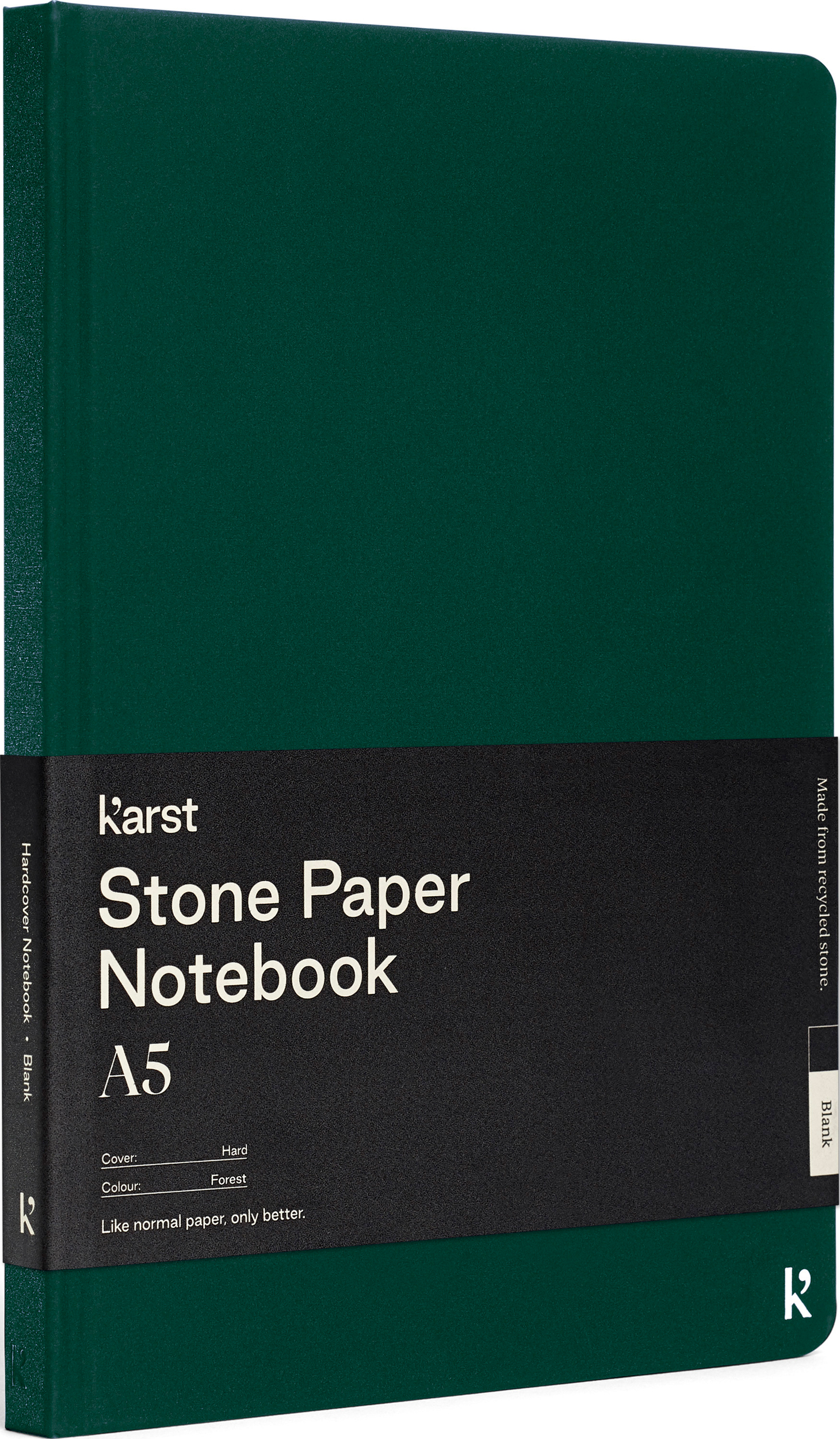 Notes w linię Karst A5 144 strony leśna zieleń twarda oprawa