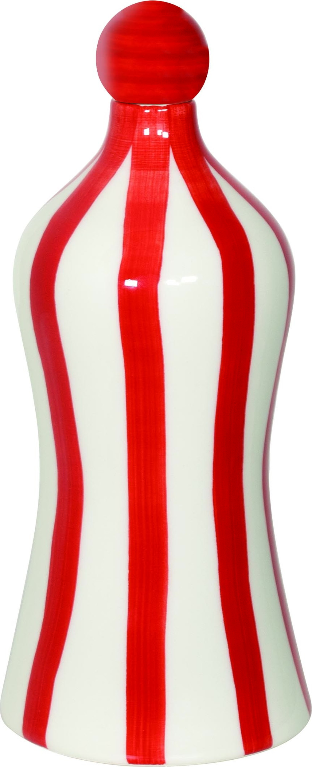 Butelka lub podstawa do lamp Poldina Stopper Lido Righe czerwona