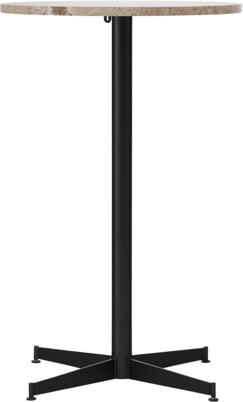 Stół barowy z czarną podstawą Nook Star Base Kunis Breccia niski 60 cm