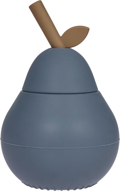 Kubek ze słomką Pear niebieski