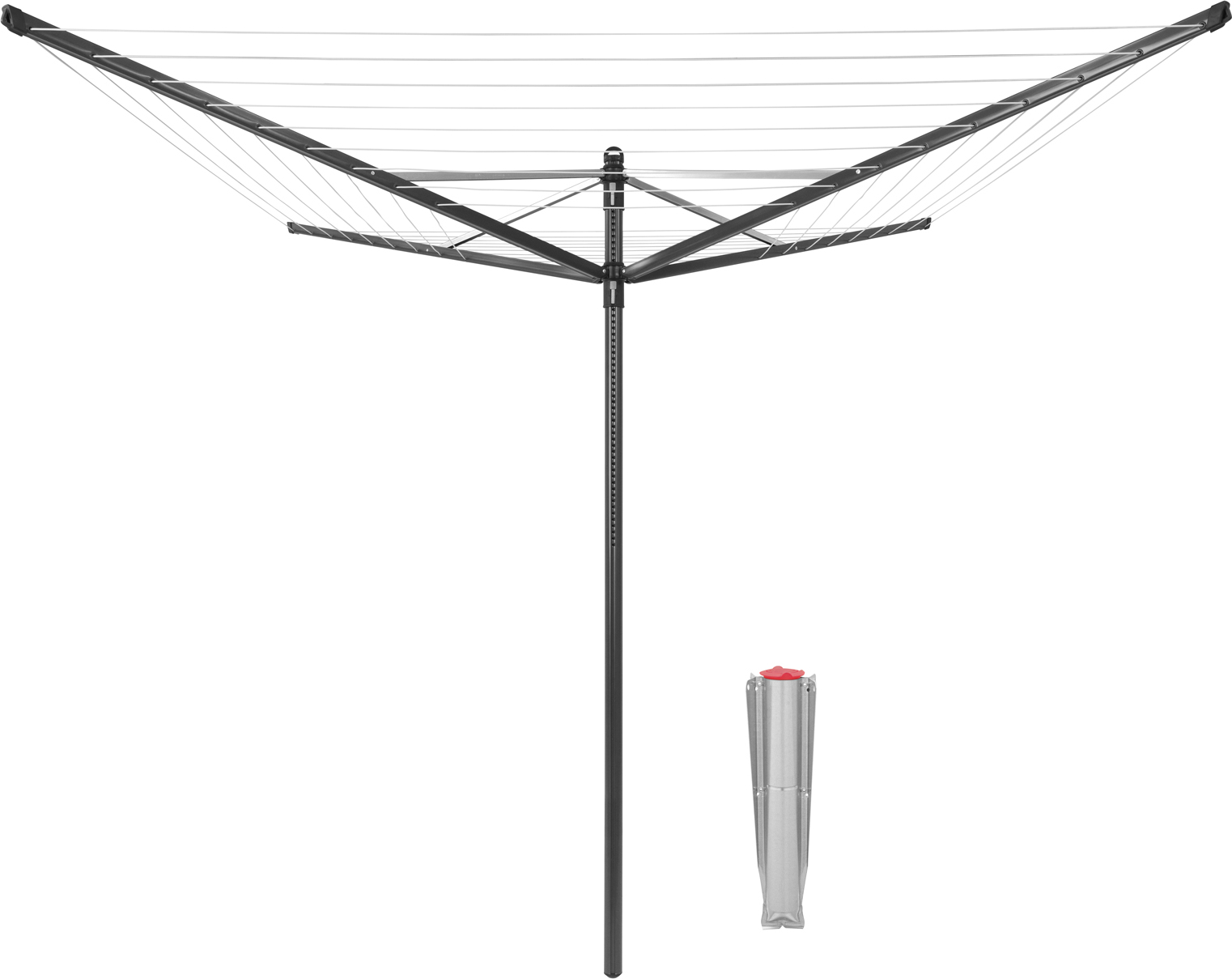 Suszarka ogrodowa Lift-O-Matic 50 m antracytowa na podłoże ziemiste