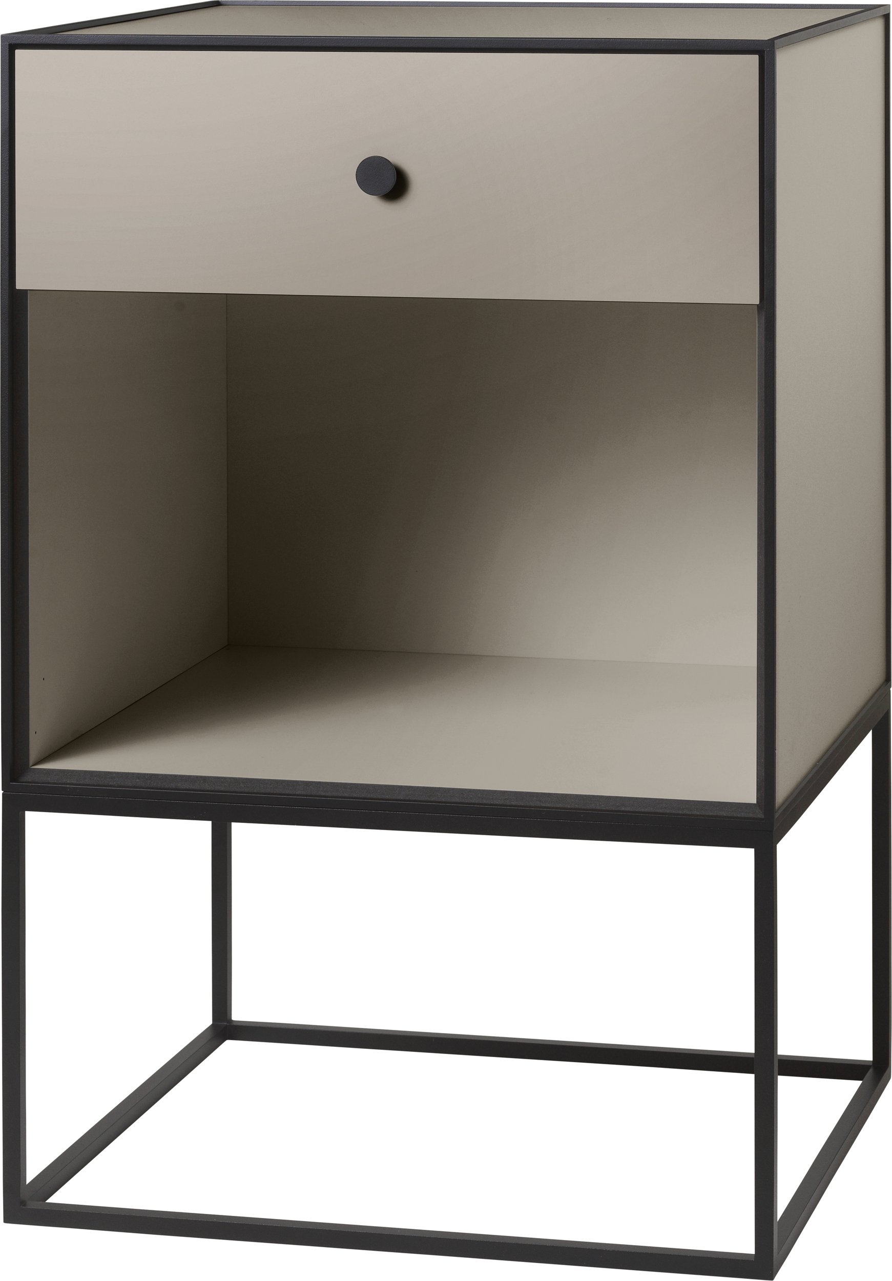 Szafka Frame 49 piaskowa na stelażu z szufladą