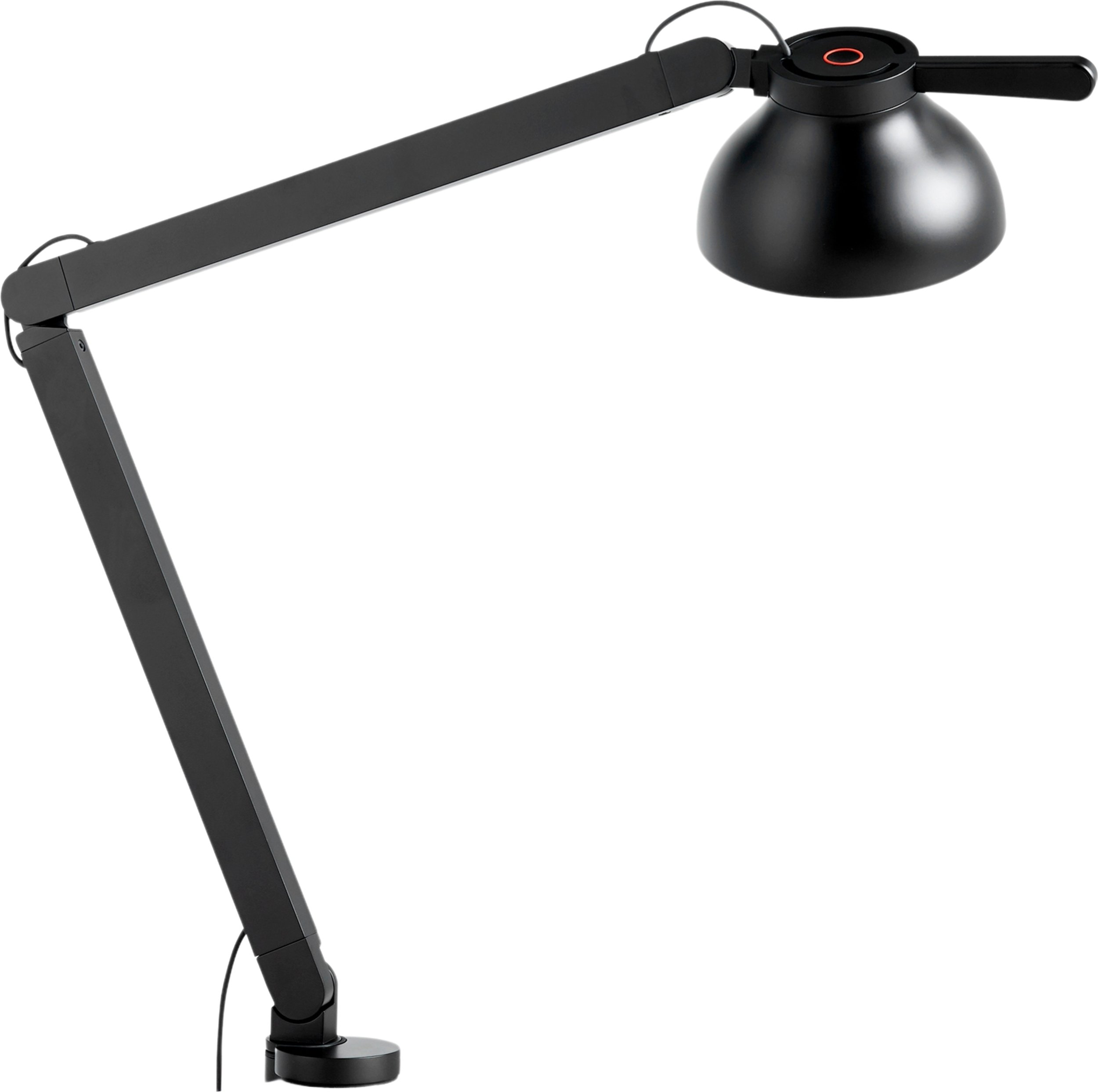 Lampa biurkowa PC Double czarna z mocowaniem do blatu