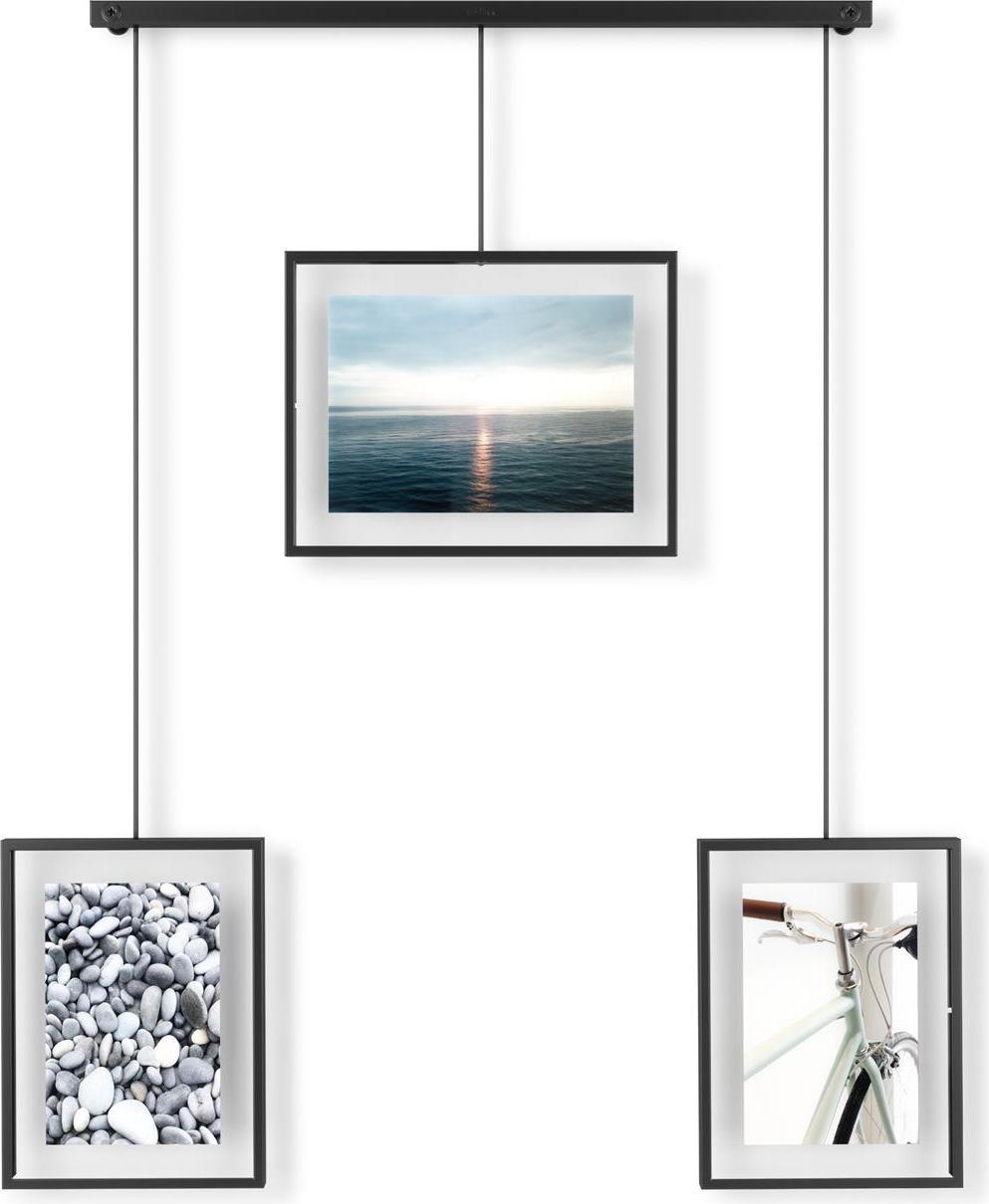 Ramka wieszak na zdjęcia Exhibit czarna potrójna