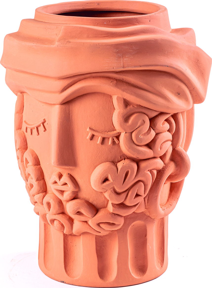 Wazon dekoracyjny Magna Graecia Man 33 cm z terakoty