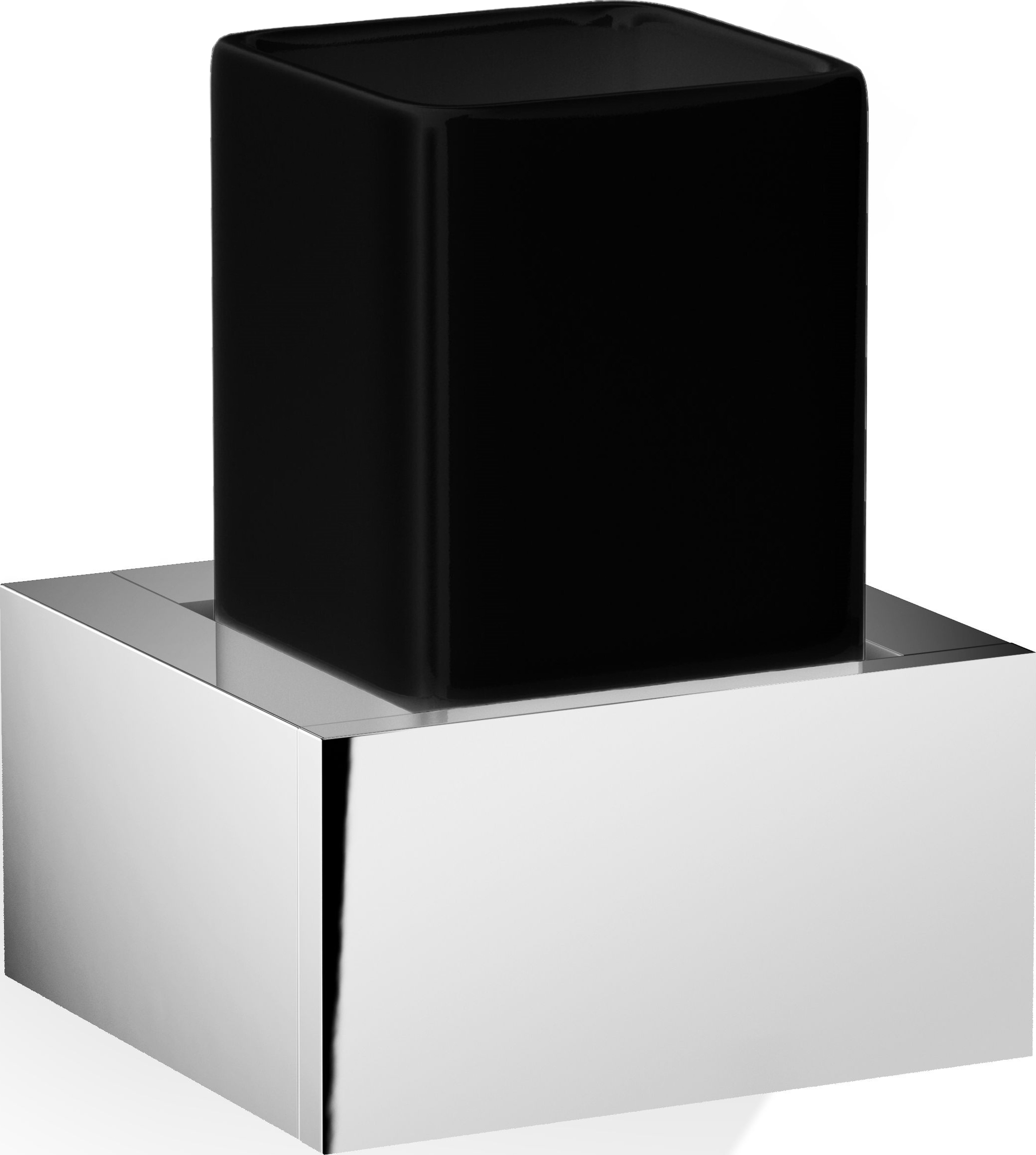 Kubek na szczoteczki do zębów Brick czarny ścienny