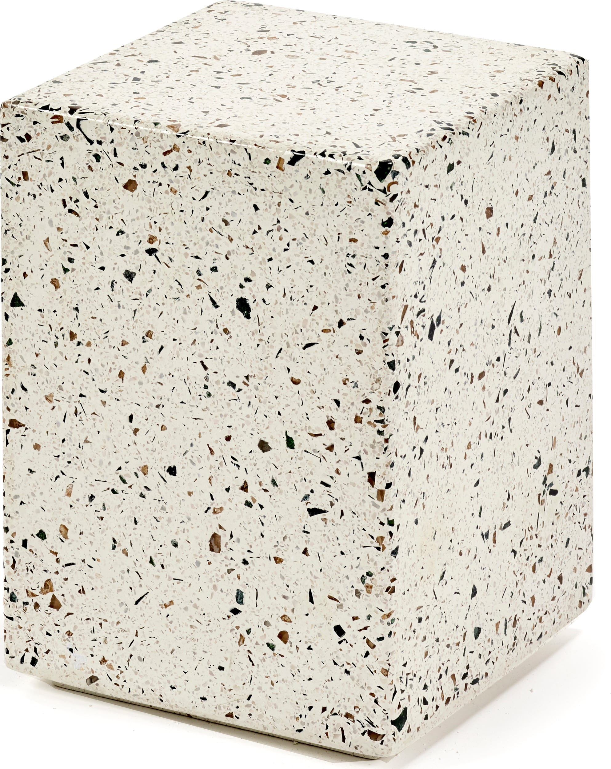 Stolik boczny Pawn Terrazzo wysoki 30 x 30 cm