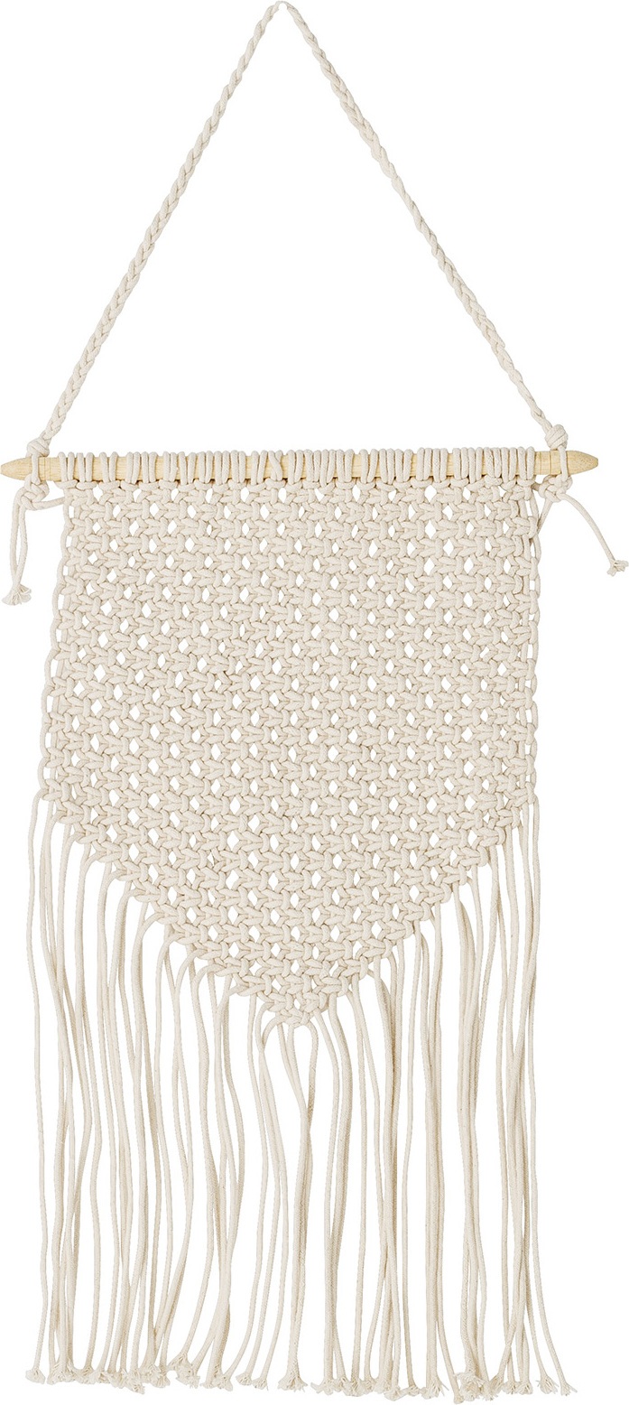 Dekoracja ścienna Bloomingville makrama 55 cm naturalna