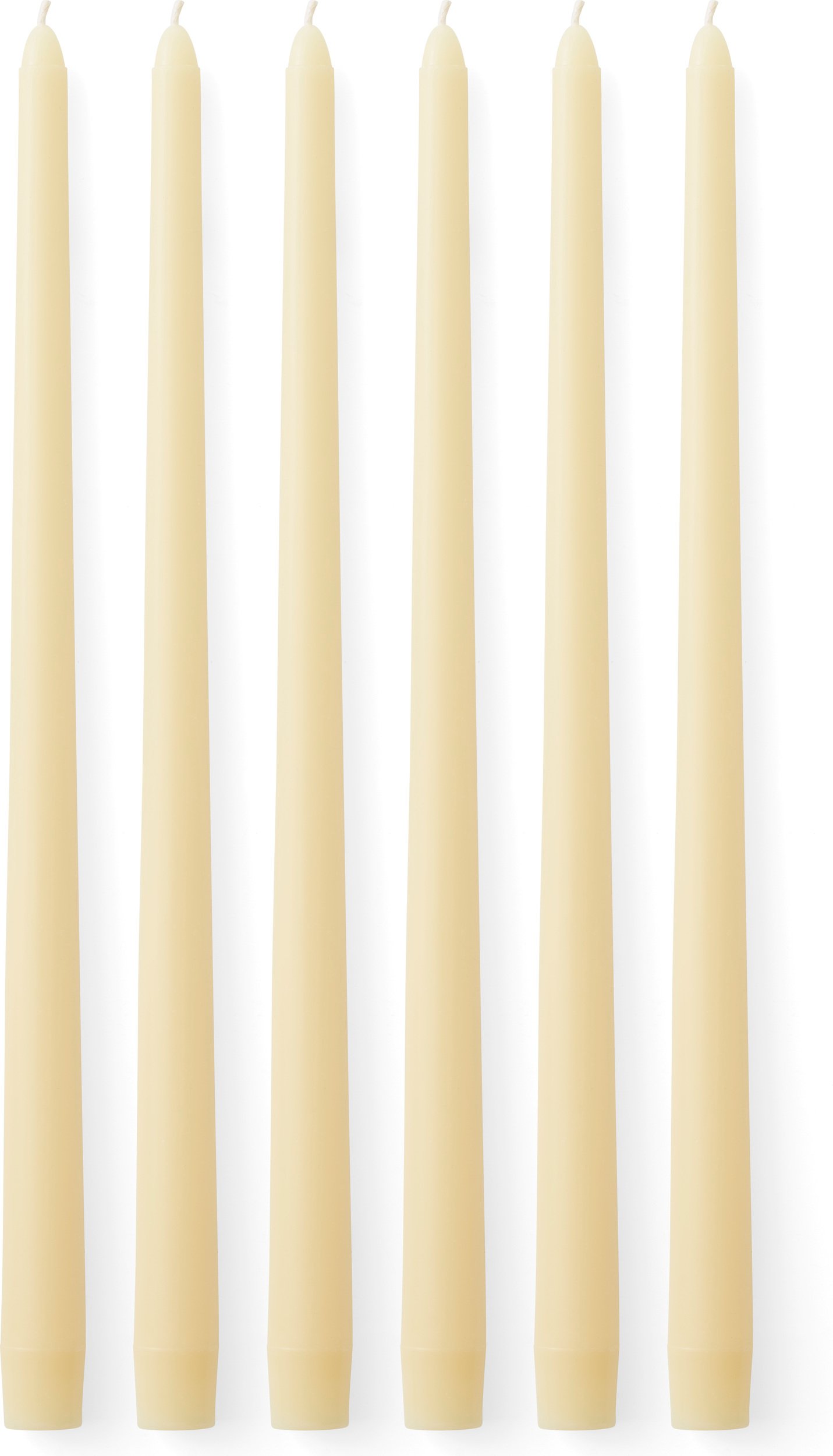 Świece Spire Smooth kość słoniowa 6 szt.
