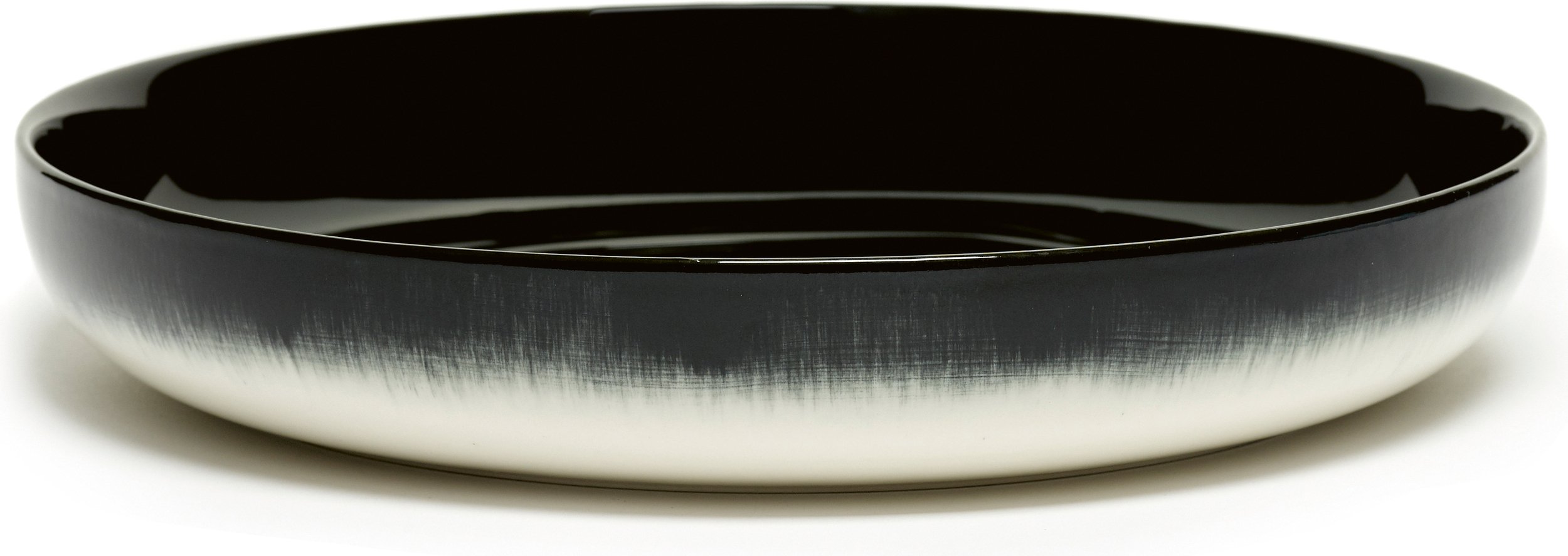 Talerz głęboki Dé B 24 cm czarno-biały