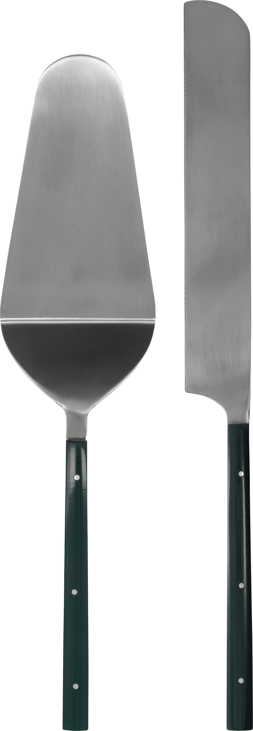 Łopatka i nóż do ciasta HDLata ciemnozielone 2 el.