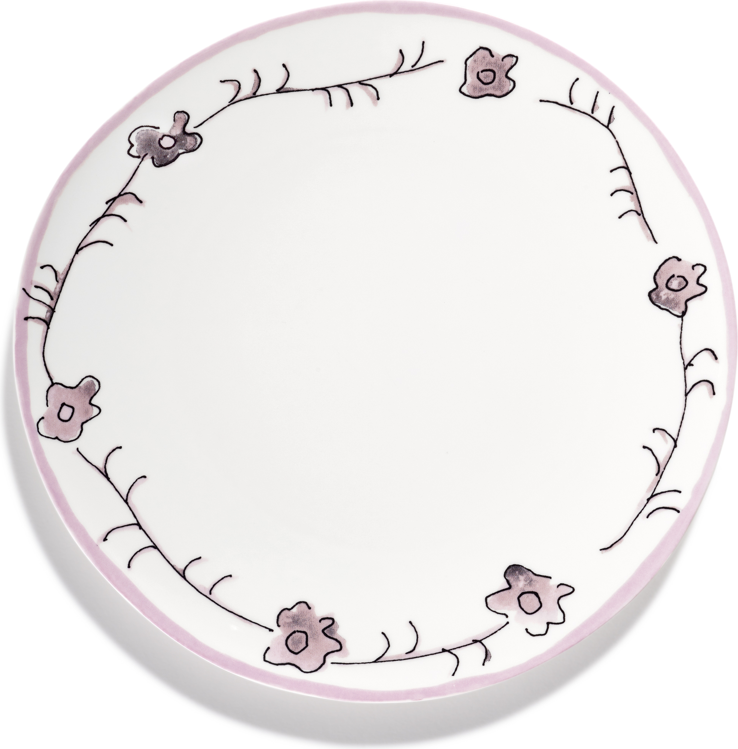 Talerz obiadowy Midnight Flowers Dark Viola 28 cm