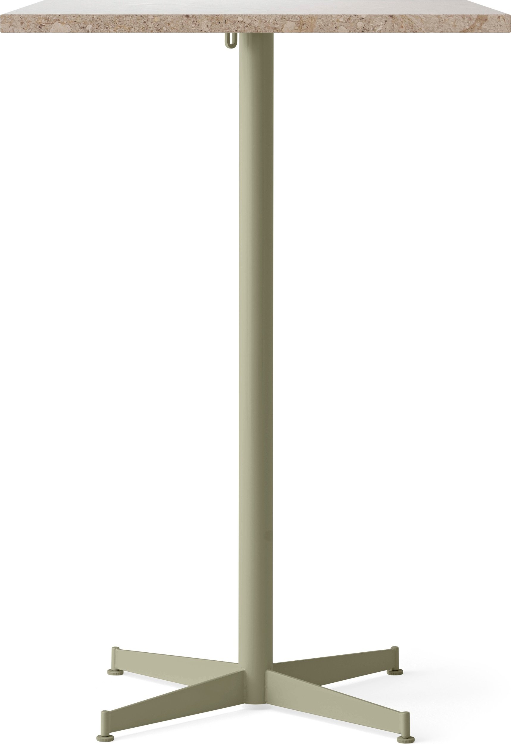 Stół barowy z oliwkową podstawą Nook Star Base Kunis Breccia kwadratowy 103 cm