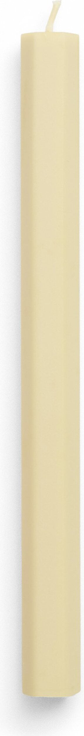 Świeca Hexagon beżowozielona