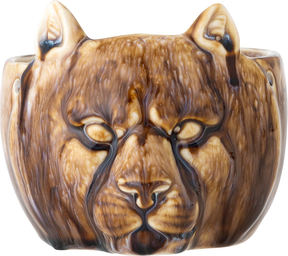 Osłonka na doniczkę Abner 9,5 cm brązowa