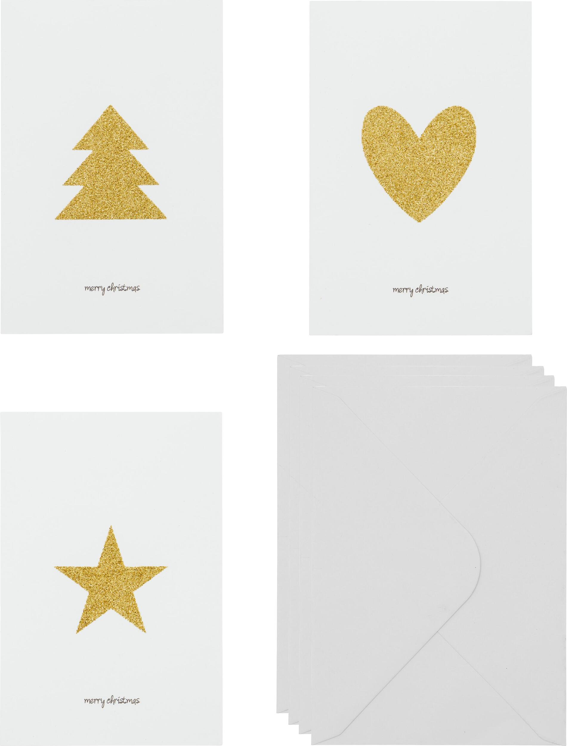 Kartki okolicznościowe z kopertami Glitr 6 el.