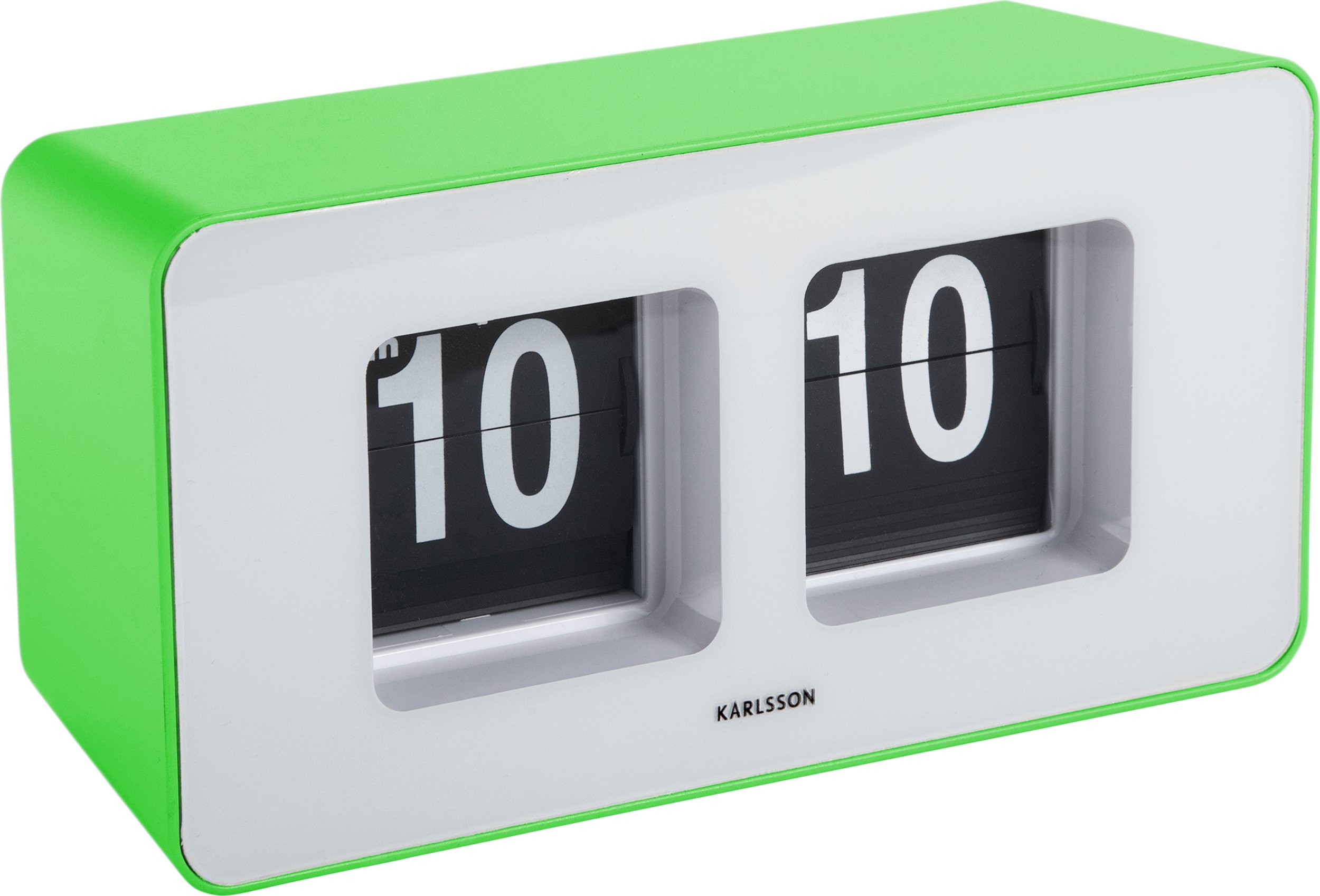 Zegar ścienny lub stołowy Funky Flip jaskrawozielony