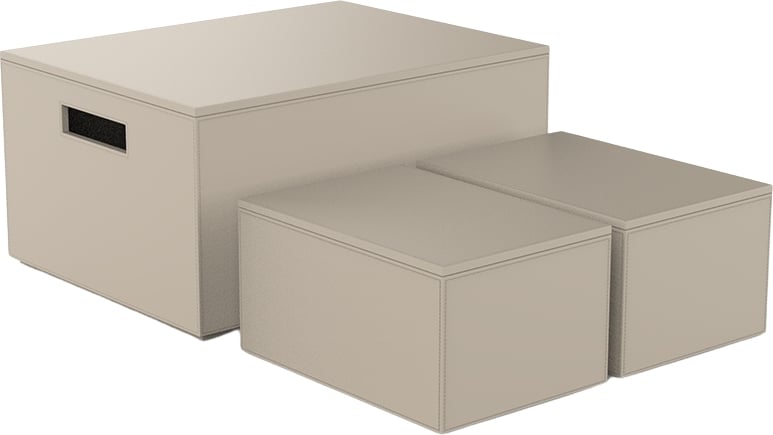 Pudełka do przechowywania Brownie piaskowe 3 szt.