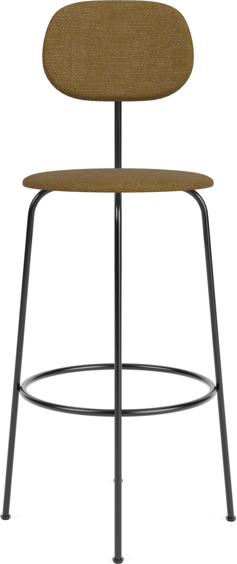 Krzesło barowe Afteroom Plus Bouclé 107,5 cm brązowe tapicerowane