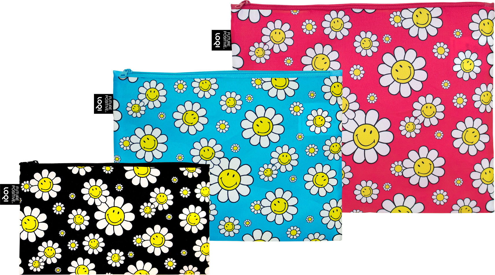 Saszetki LOQI Artist Smiley z recyklingu 3 szt.