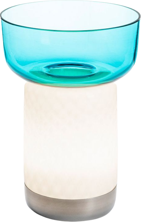 Lampa stołowa bezprzewodowa Bontà 26,4 cm turkusowa