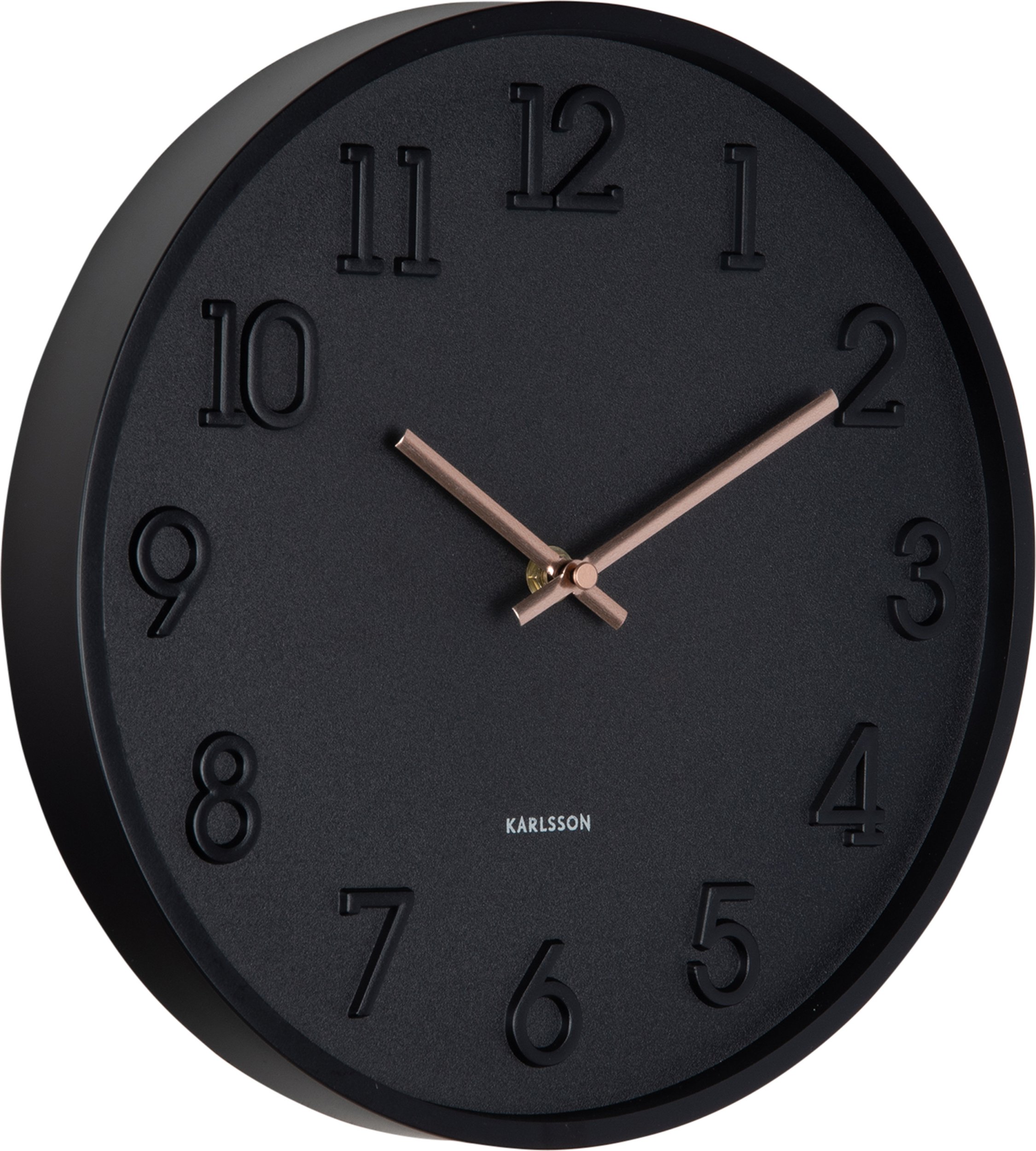 Zegar ścienny Calma matowy czarny