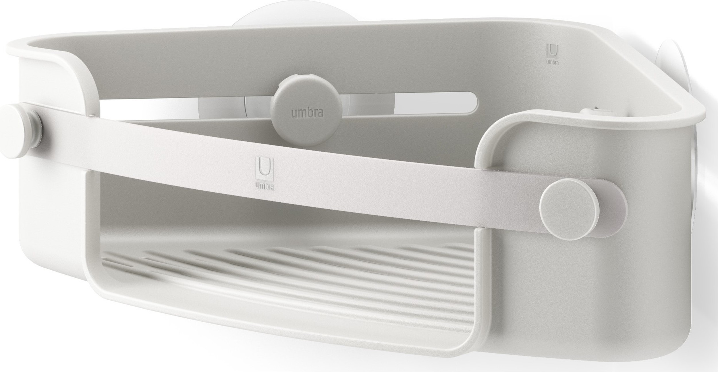 Półka prysznicowa narożna Flex Adhesive szara