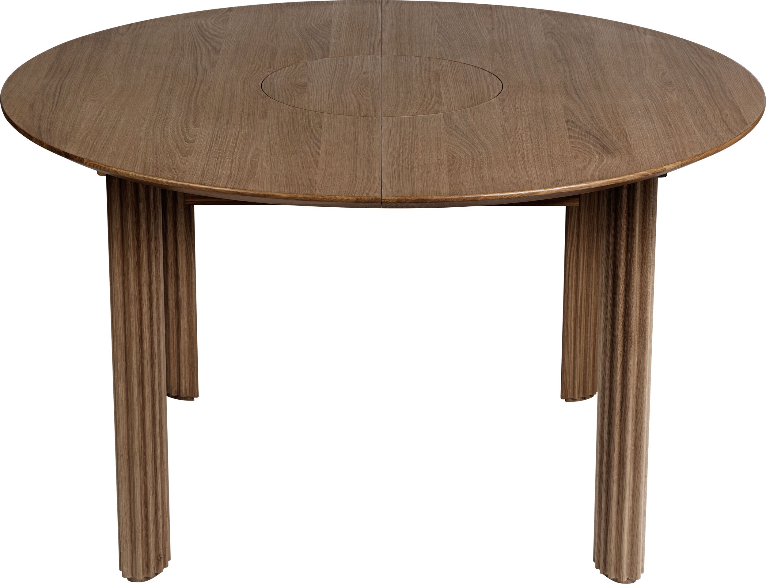 Stół rozkładany Comfort Circle Rippled ciemny dąb